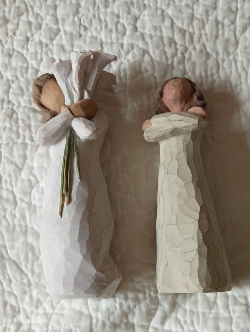 Willow Tree Figurines, Set Of Two In one Sale- Cream & Gray Accents
